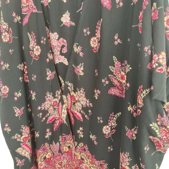 Angie Kimono Medium Floral Open Front Cardigan Boho Fairy Hippie Romantic Flowy - Picture 6 of 11